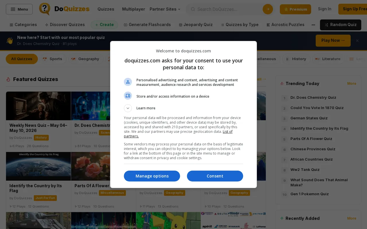 Doquizzes — preview screenshot