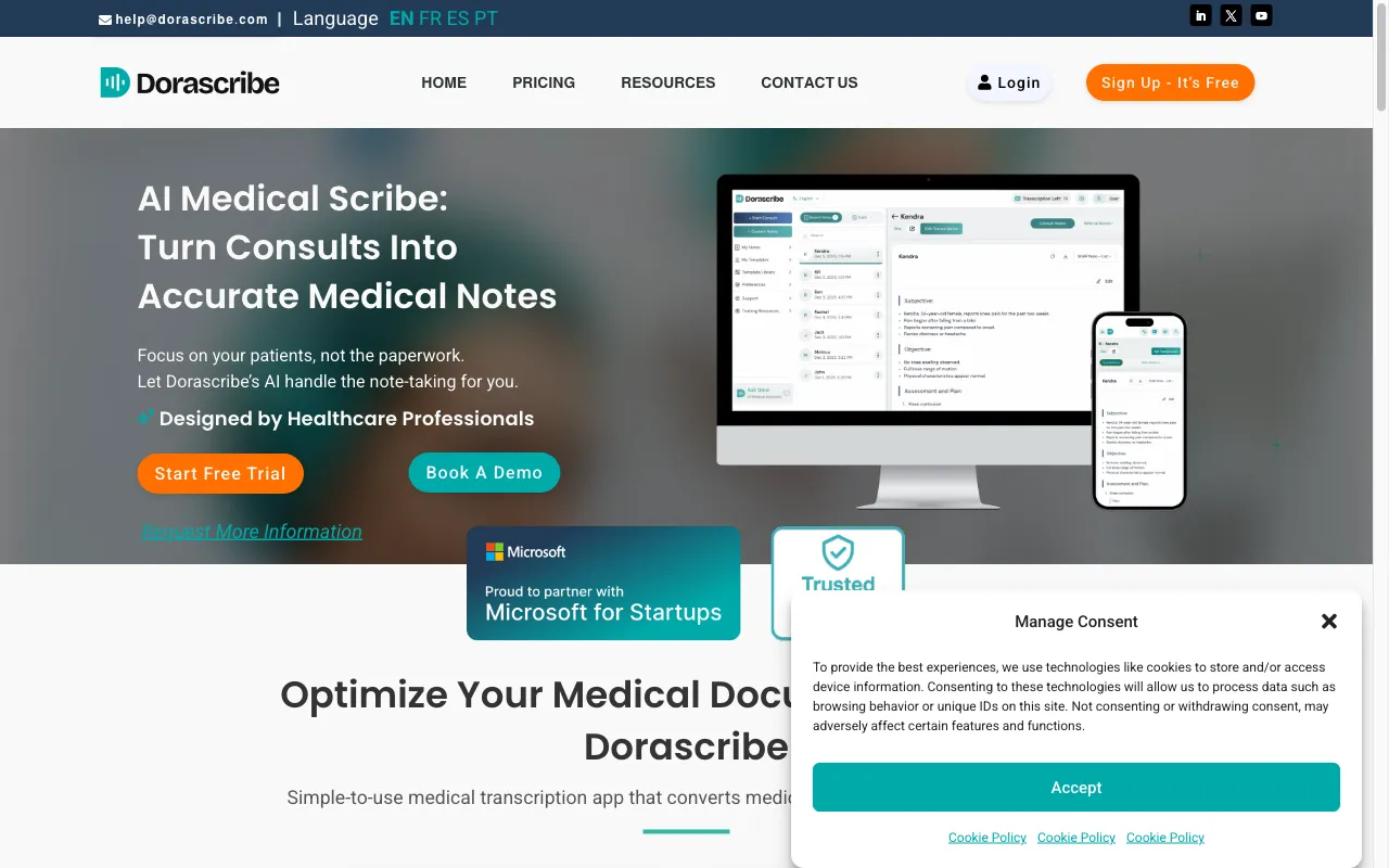 Dorascribe — preview screenshot