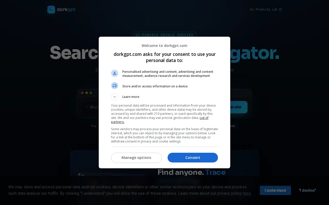 DorkGPT — preview screenshot