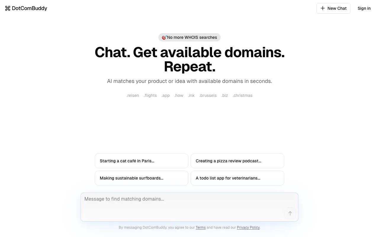 DotComBuddy — preview screenshot