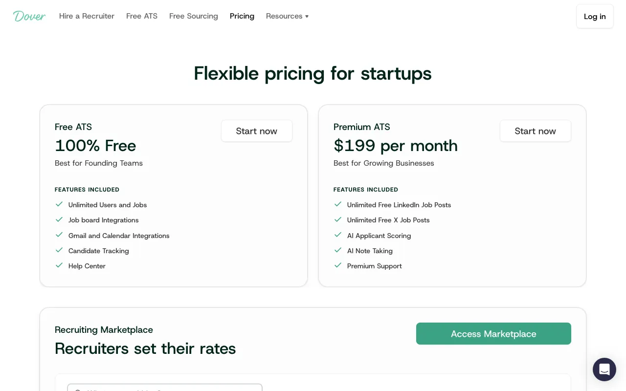 Dover Autopilot — pricing page