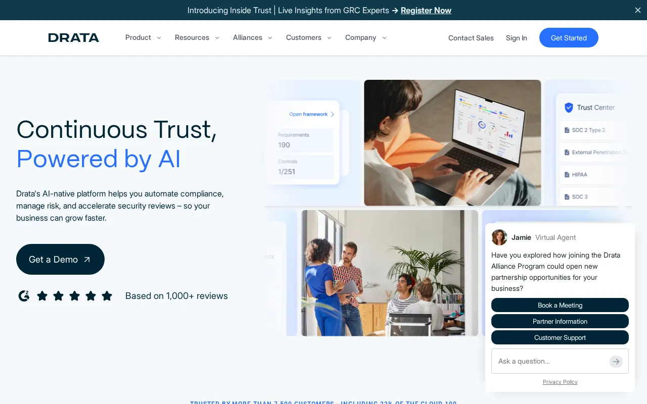 Drata — pricing page