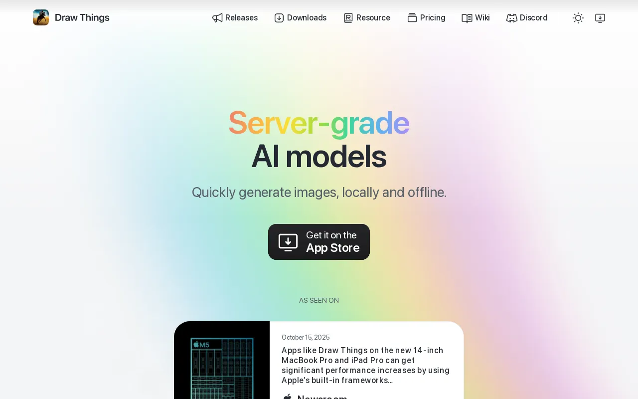Draw Things — preview screenshot