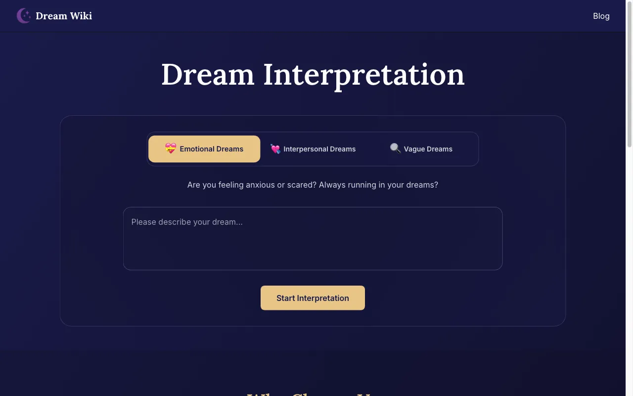 Dream Interpretation Assistant — preview screenshot