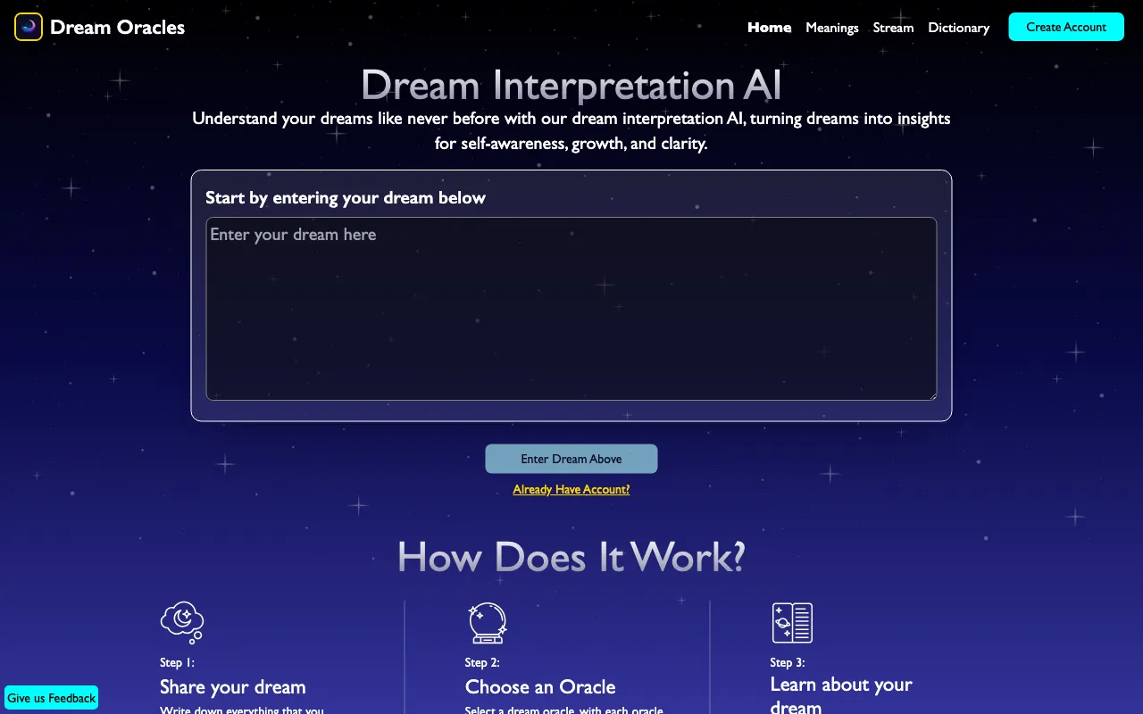 Dream Oracles — preview screenshot