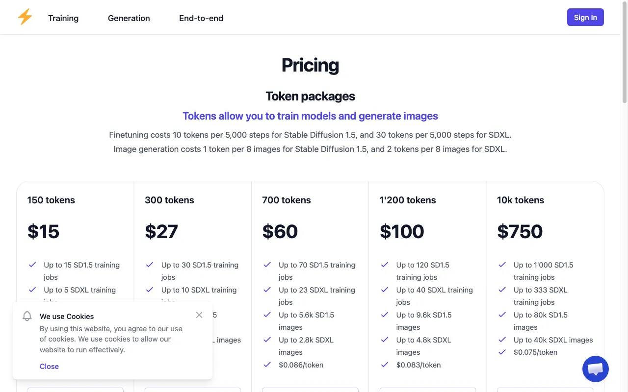 dreamlook.ai — pricing page