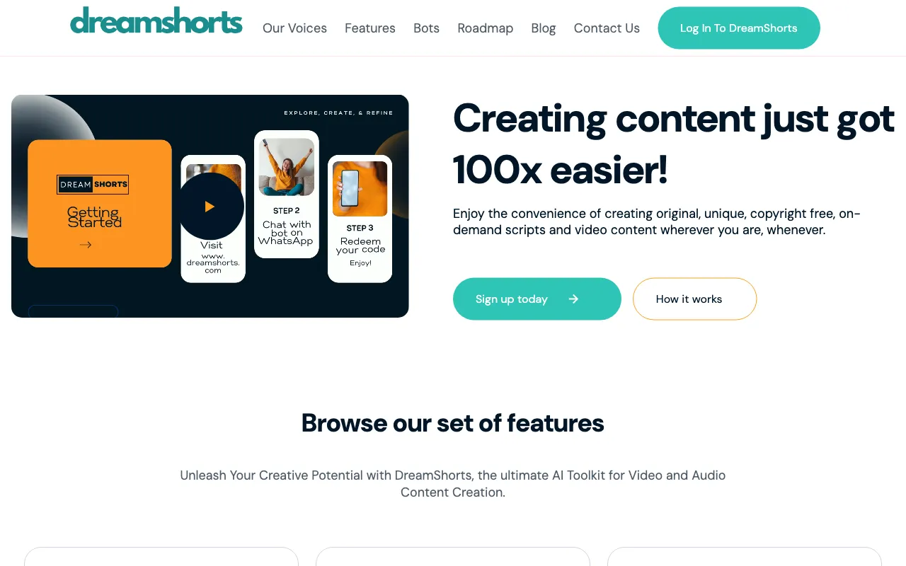 Dreamshorts — preview screenshot