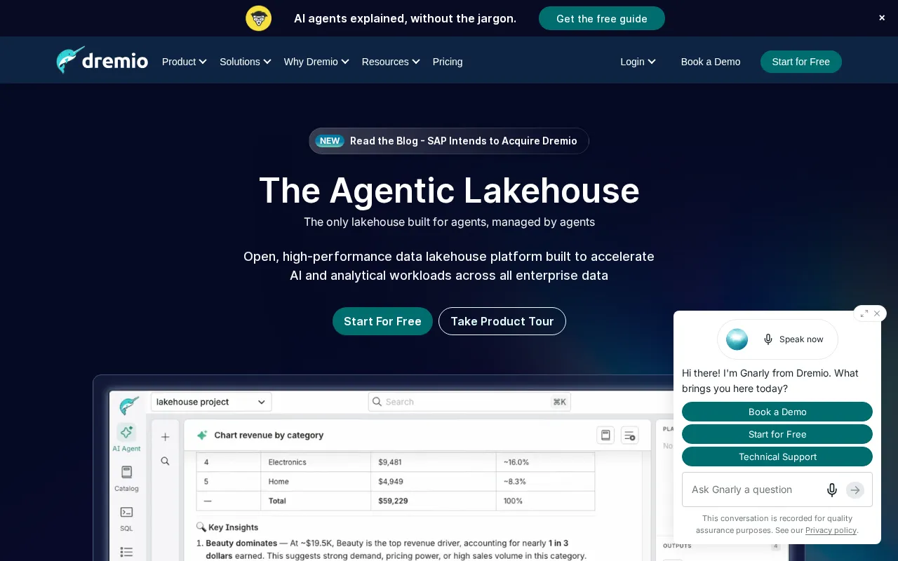 Dremio — preview screenshot