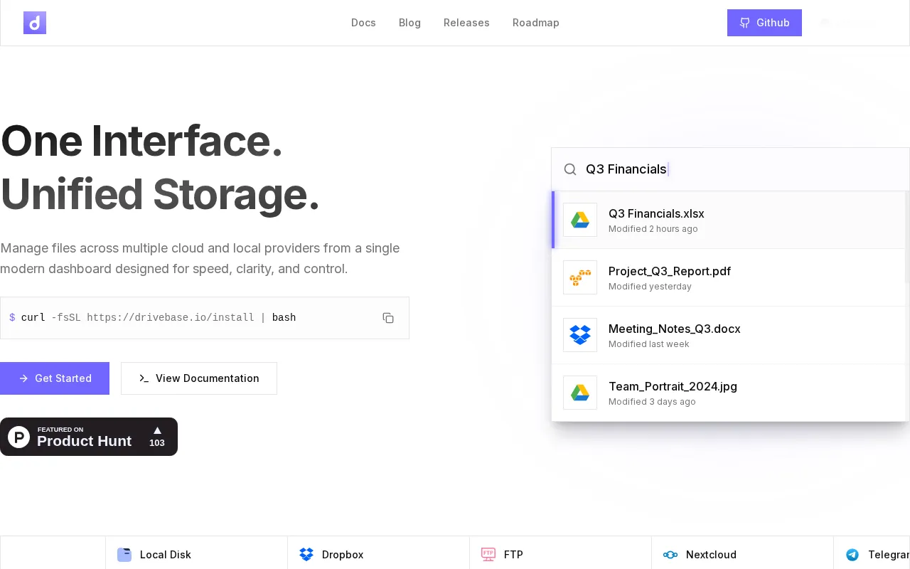 Drivebase — preview screenshot