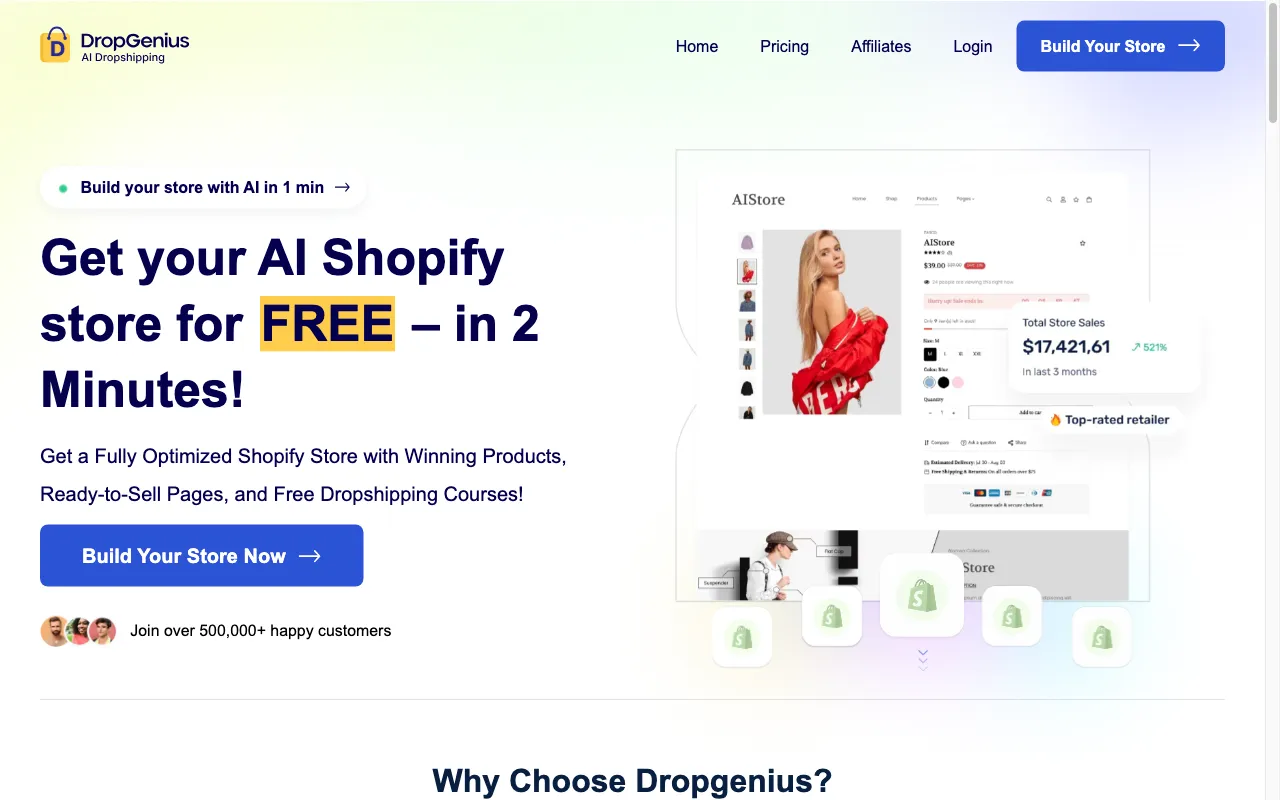 DropGenius — preview screenshot