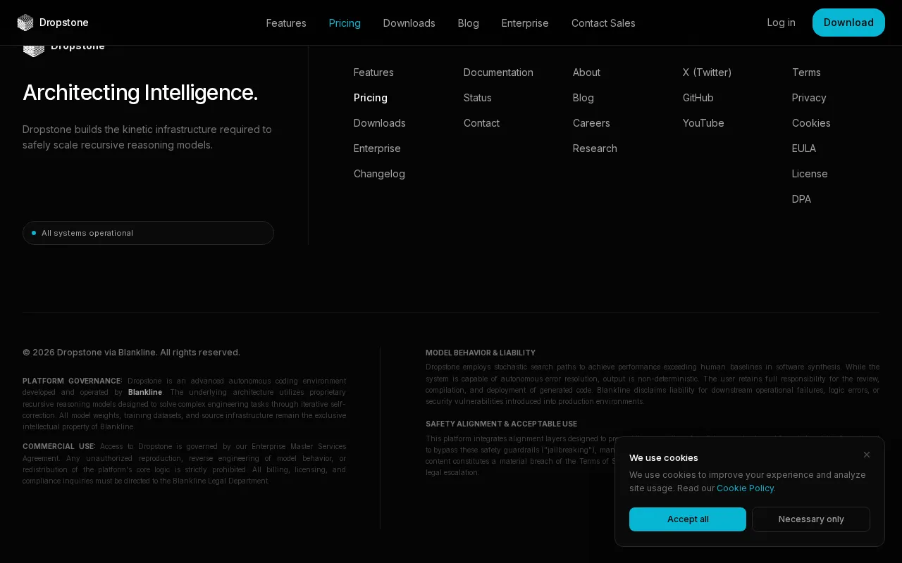 Dropstone — pricing page