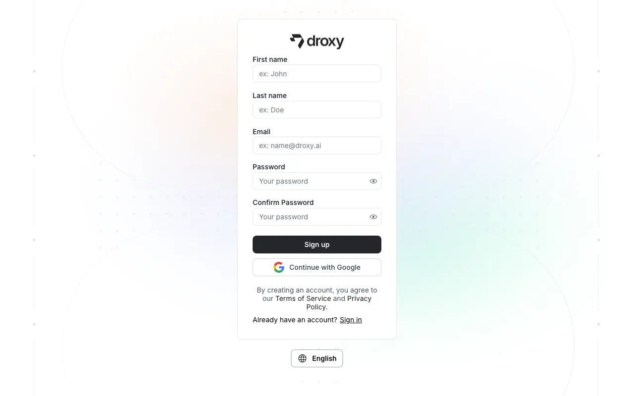 Droxy AI — preview screenshot