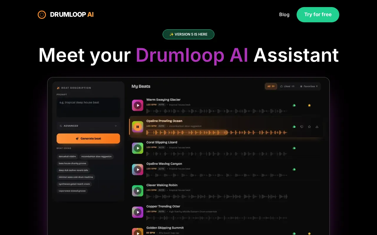 Drumloop AI — preview screenshot