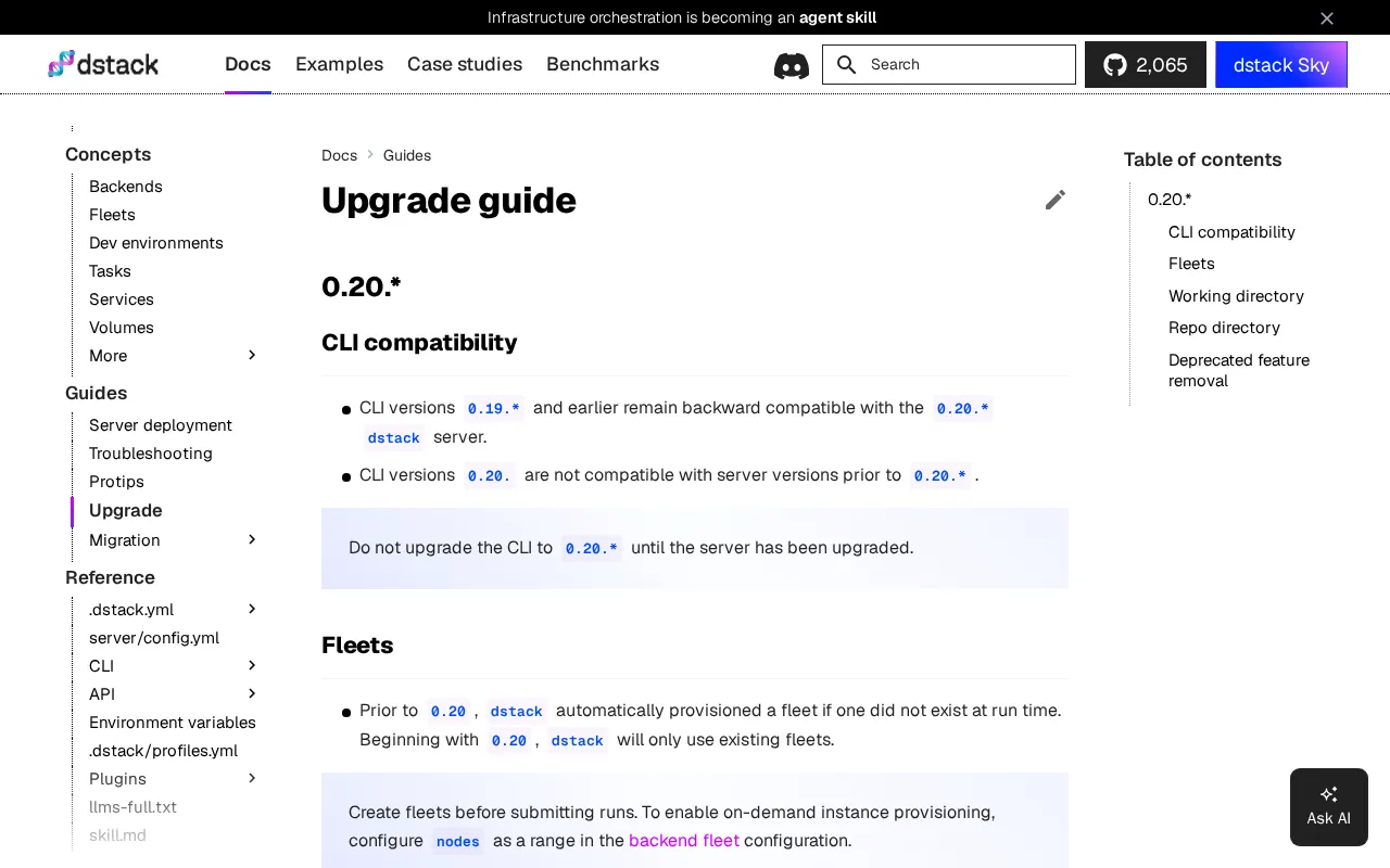 dstack — pricing page