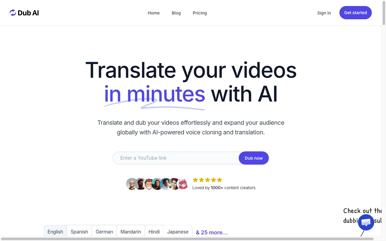 Dub AI — preview screenshot