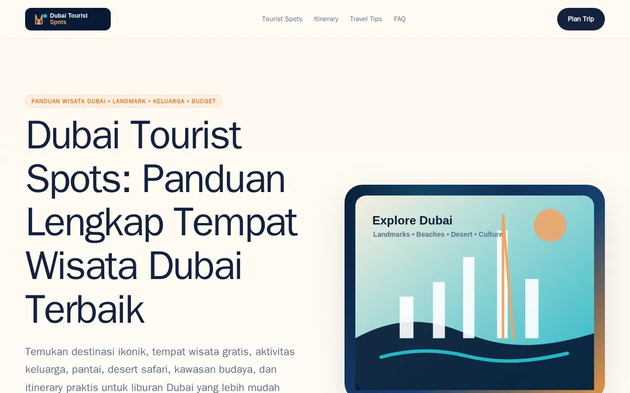 Dubai Tourist Spots — preview screenshot