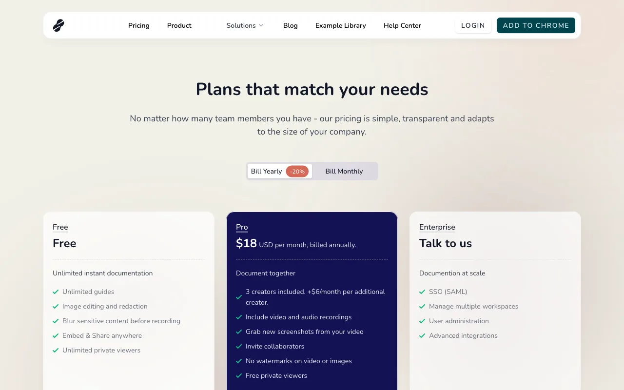 Dubble — pricing page