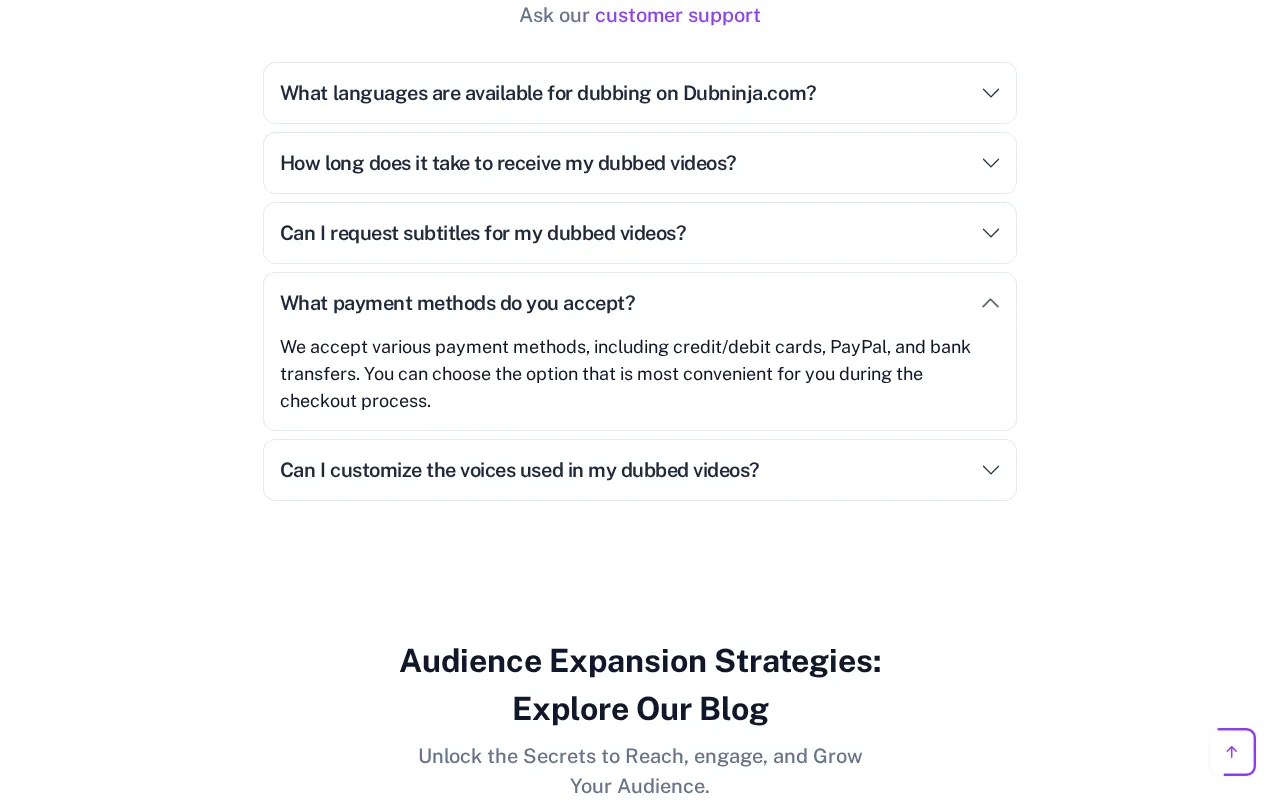 DubNinja — pricing page