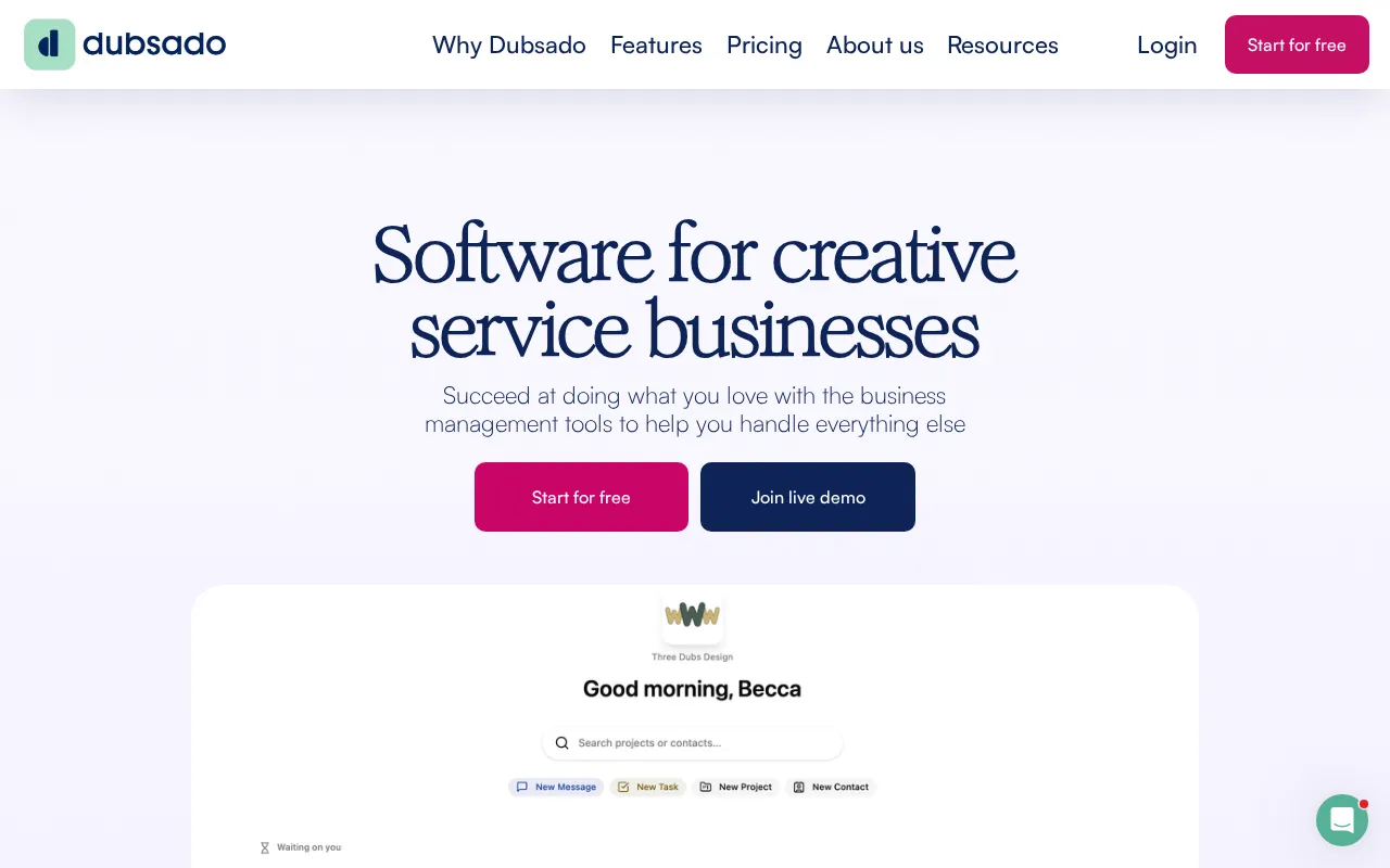 Dubsado — preview screenshot