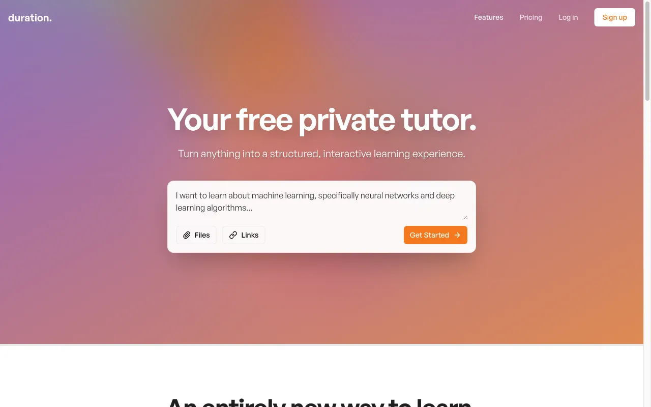 duration.ai — preview screenshot