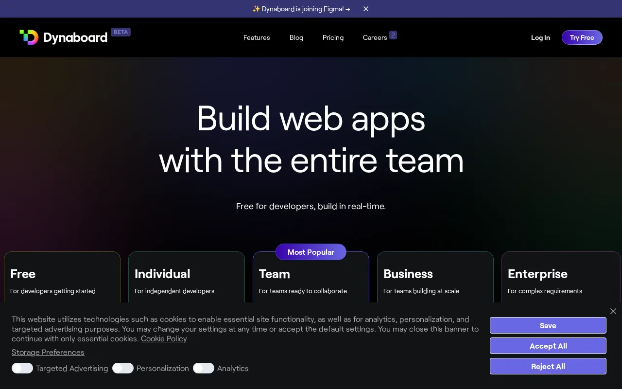 Dynaboard AI — pricing page