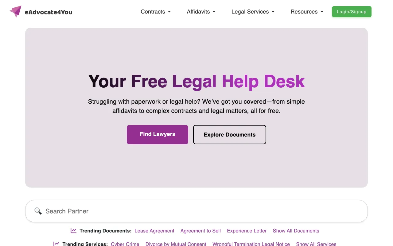 eAdvocate4You — preview screenshot