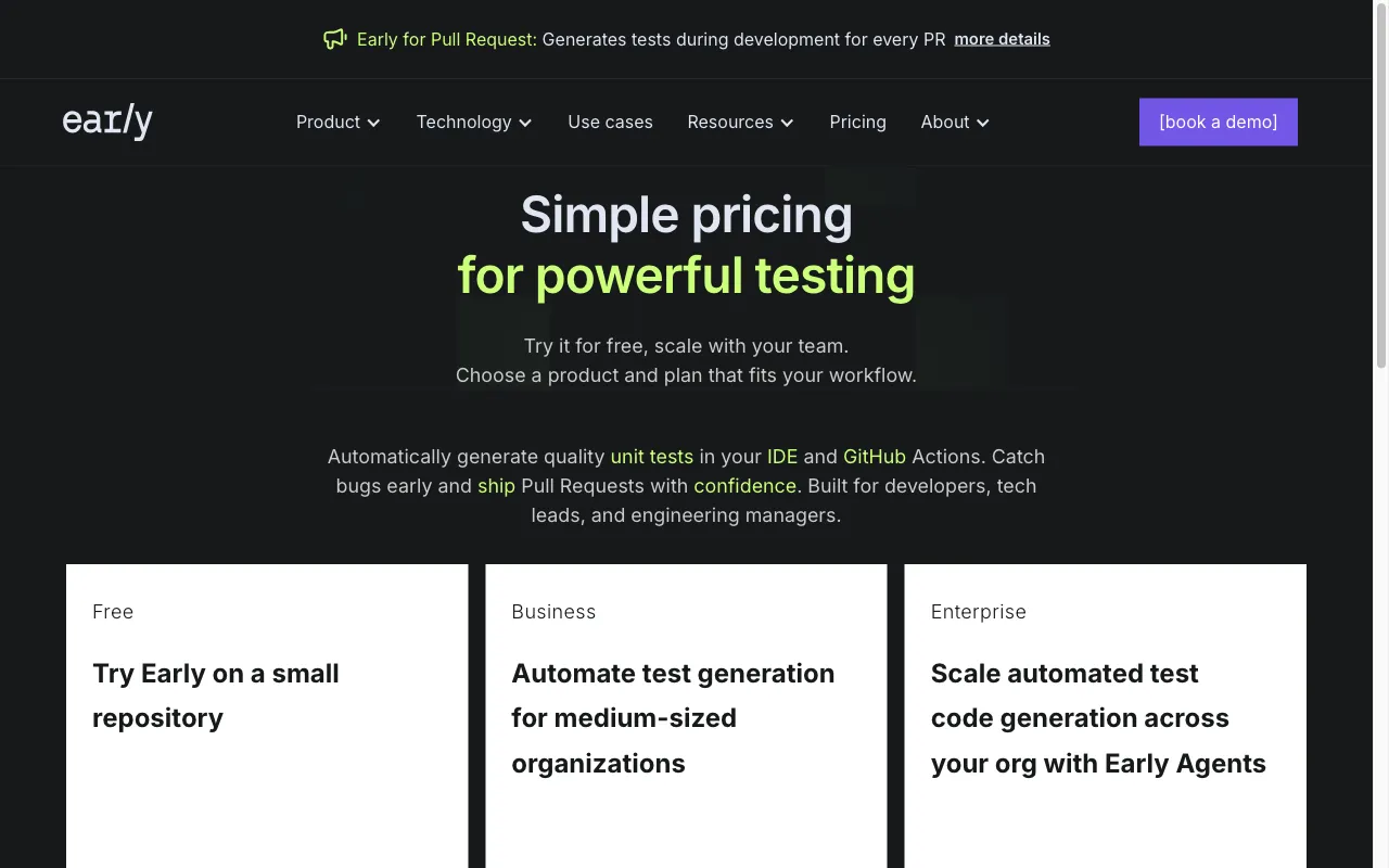 startearly.ai — pricing page