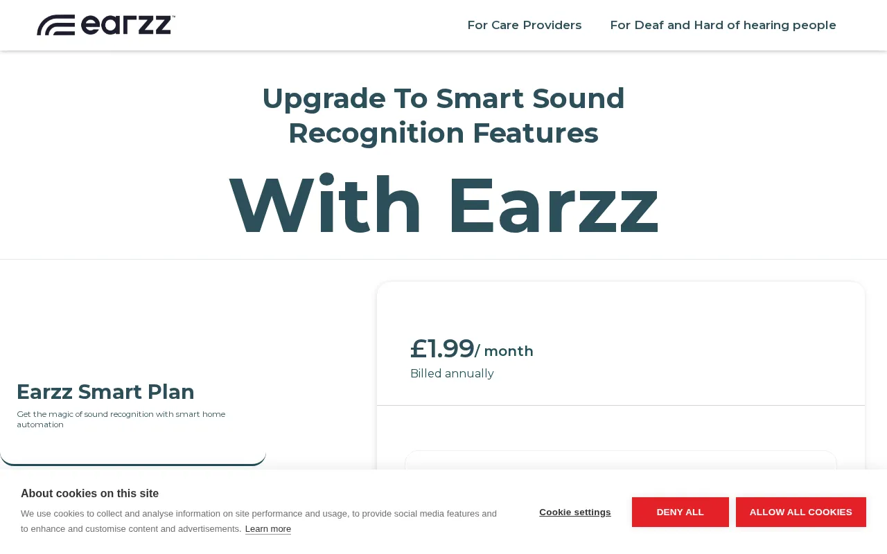 Earzz — pricing page