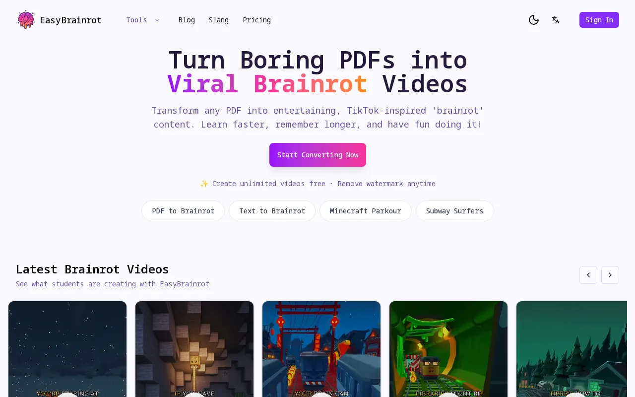EasyBrainrot — preview screenshot