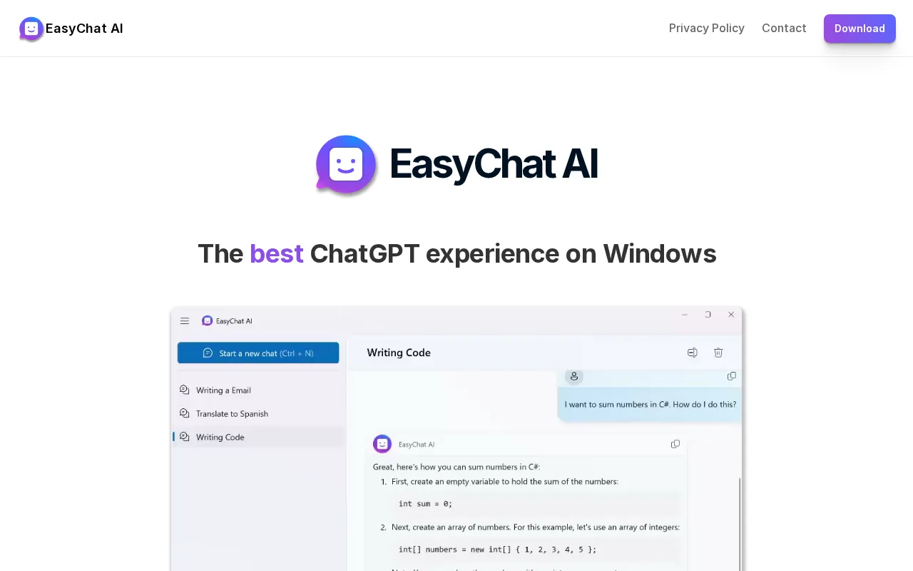 EasyChat AI — preview screenshot