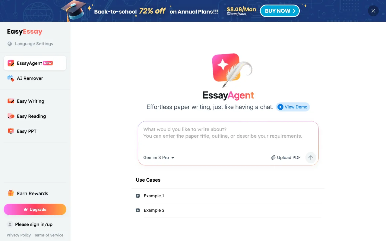 EasyEssay — preview screenshot