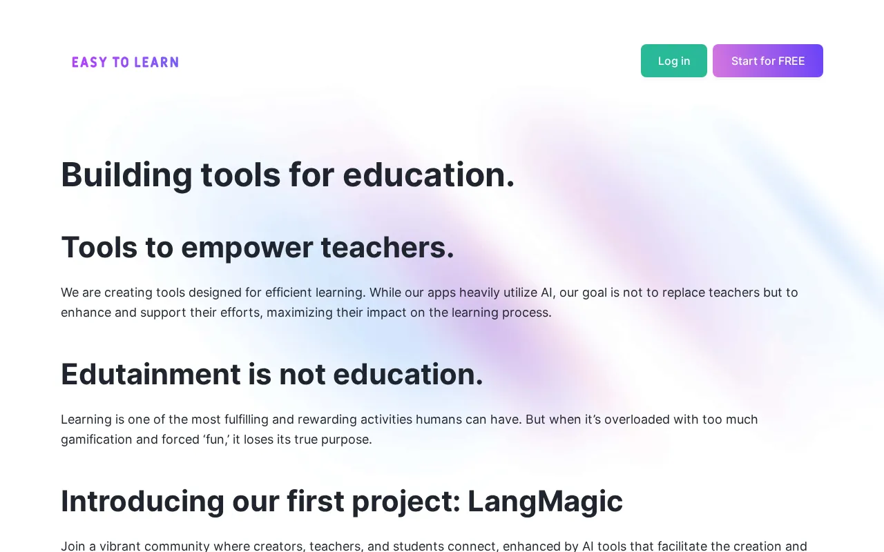 easytolearn — preview screenshot