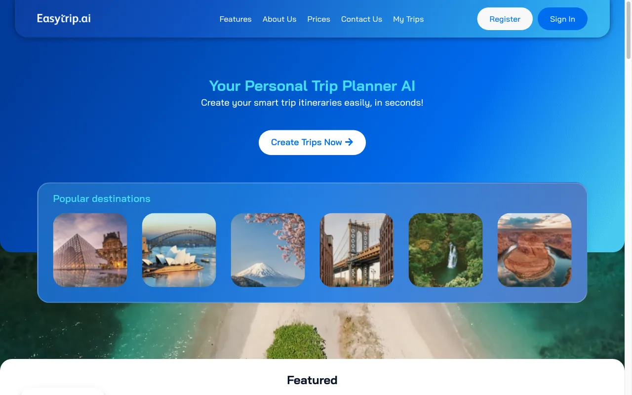 EasyTrip AI — preview screenshot
