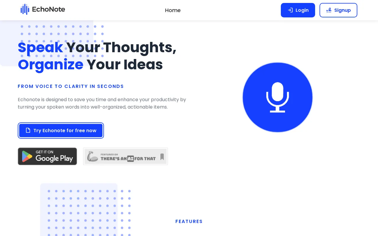Echonote — preview screenshot