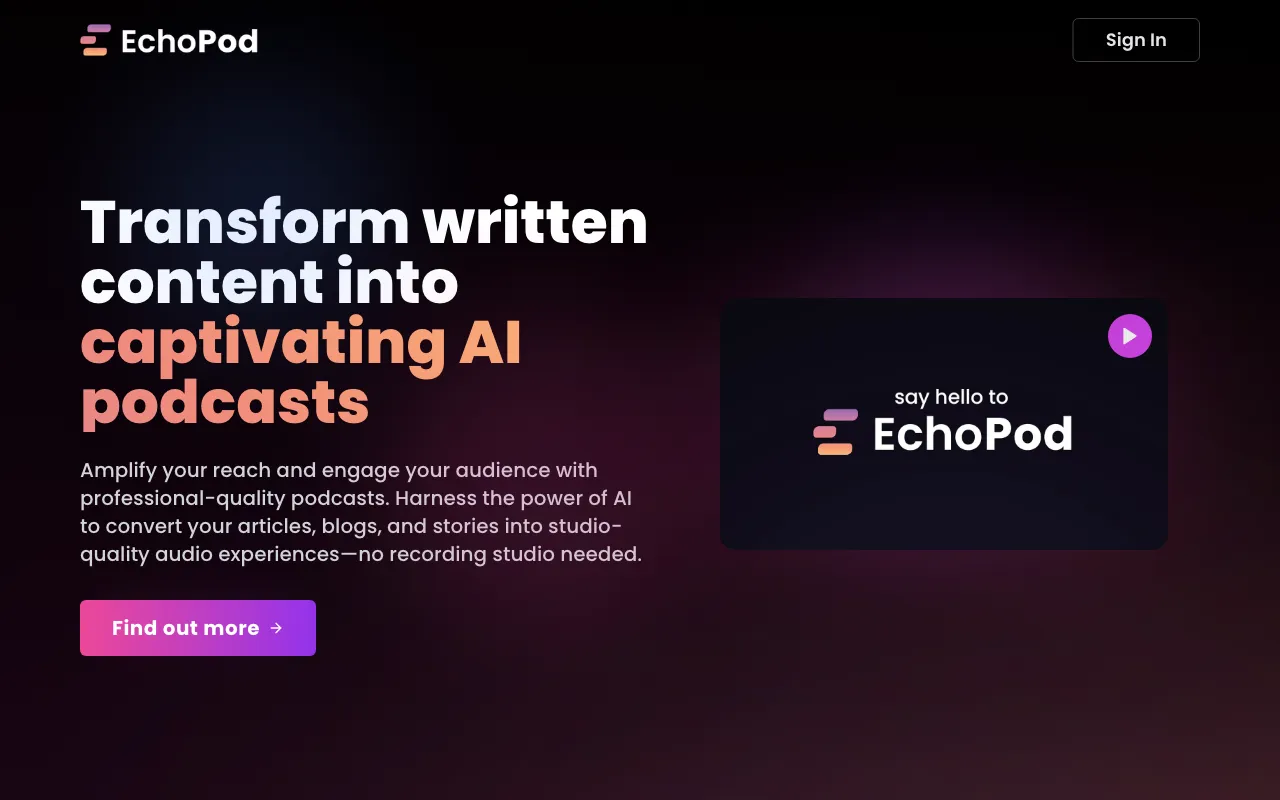 EchoPod — preview screenshot