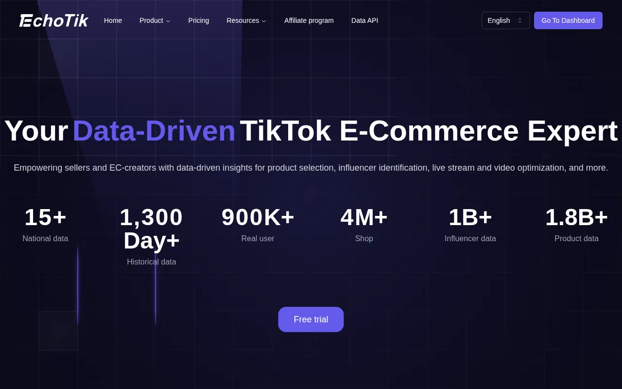 EchoTik.live — preview screenshot