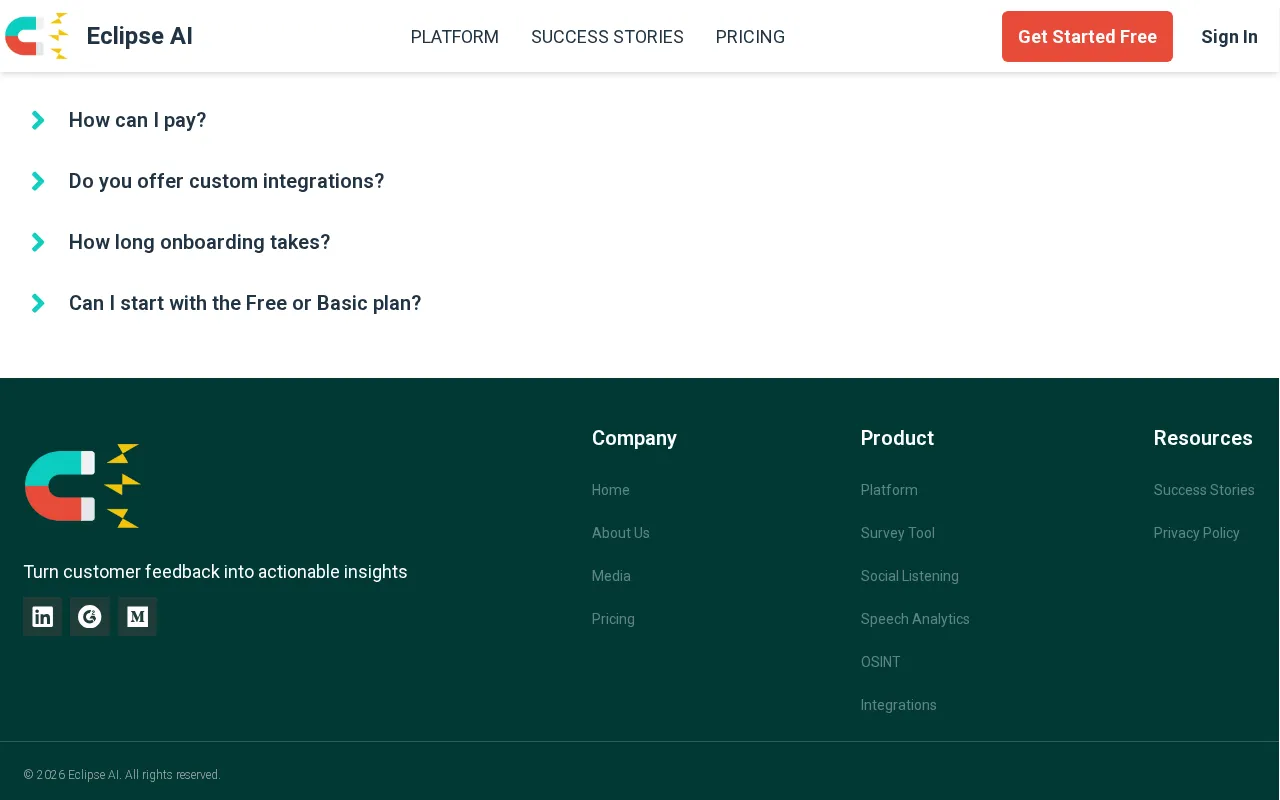 Eclipse AI — pricing page