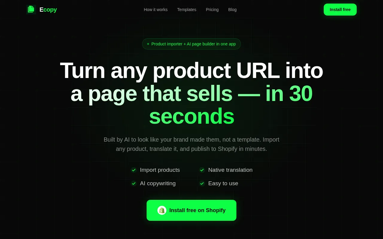 Ecopy — preview screenshot