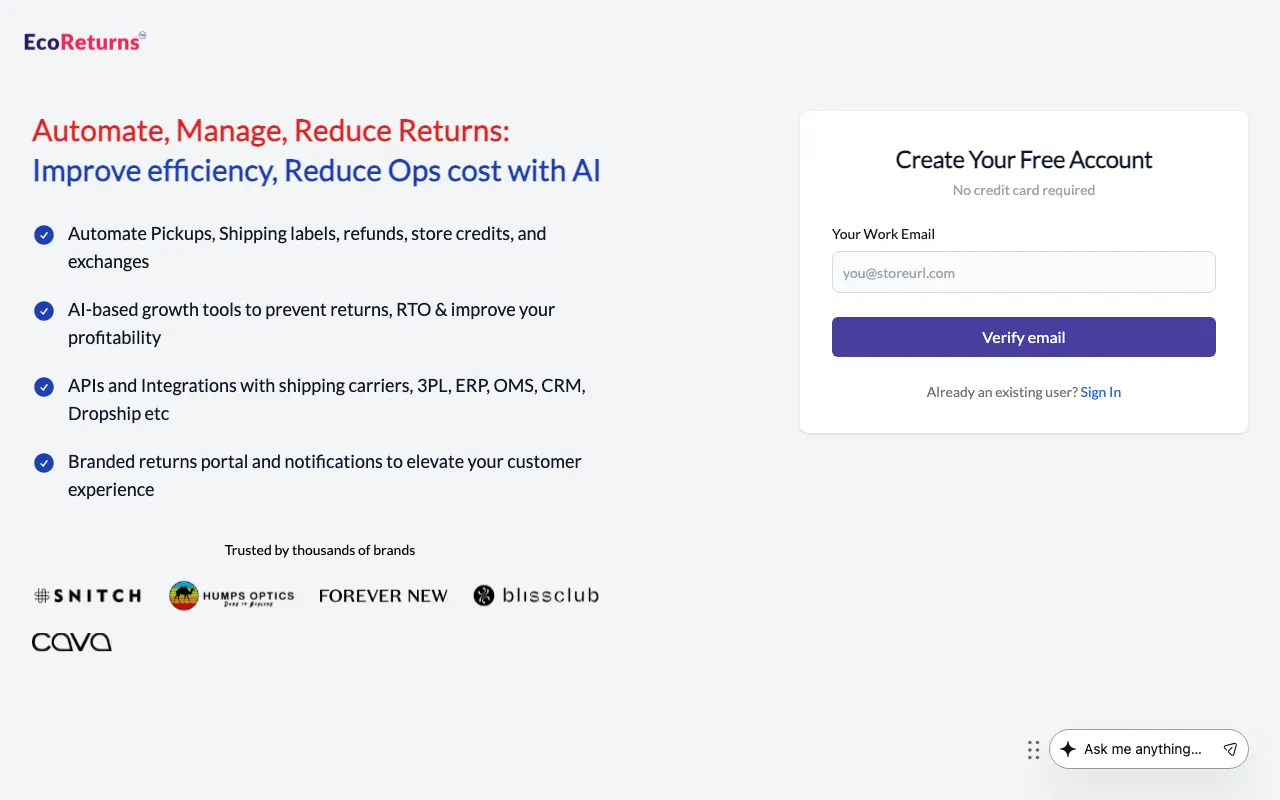 EcoReturns — preview screenshot