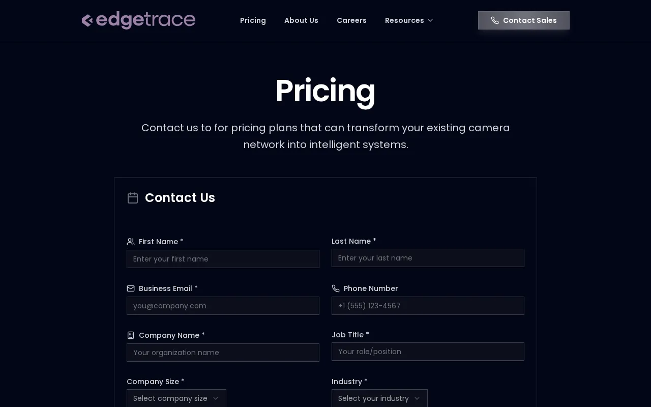 EdgeTrace — pricing page