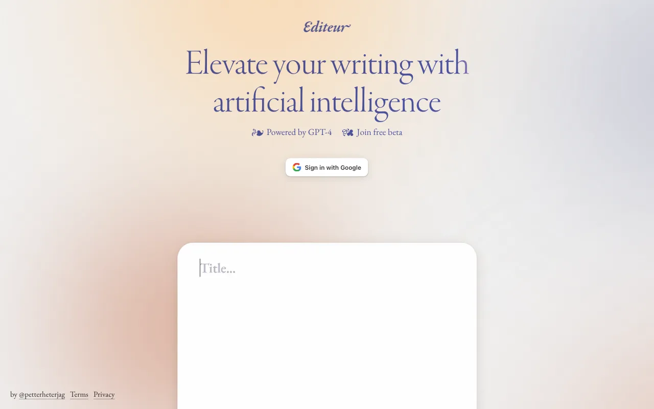 Editeur.ai — preview screenshot