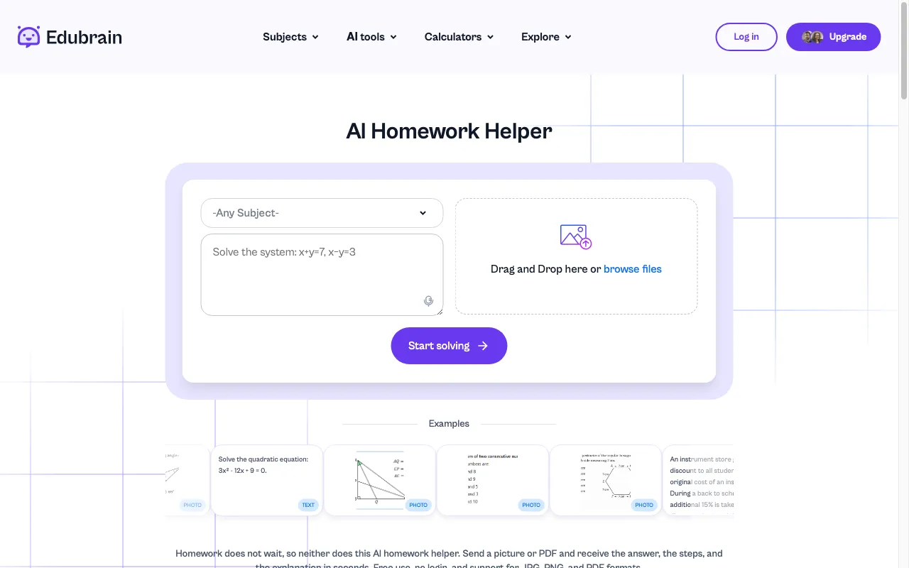 Edubrain AI Homework Helper — preview screenshot