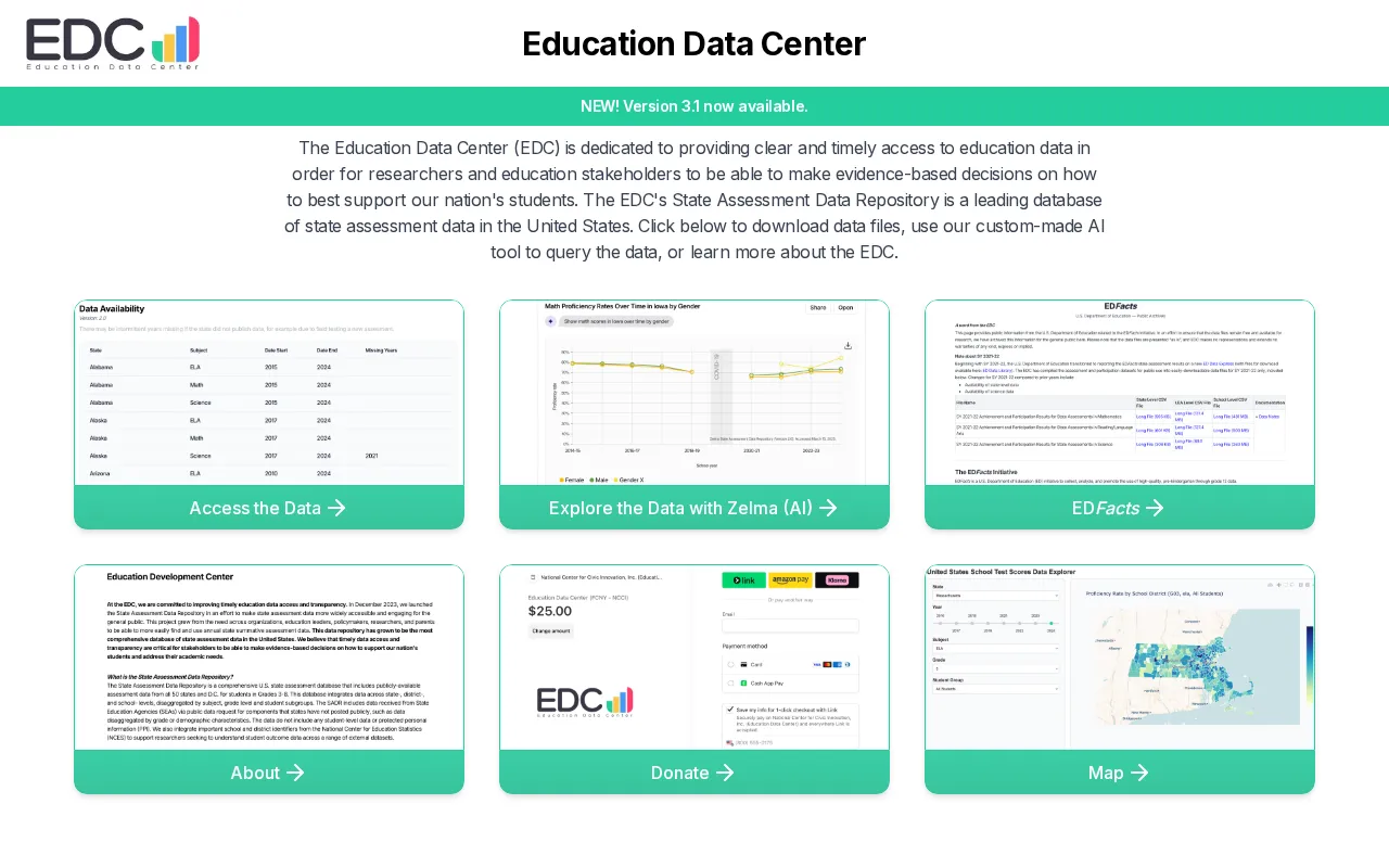 Education Data Center — preview screenshot