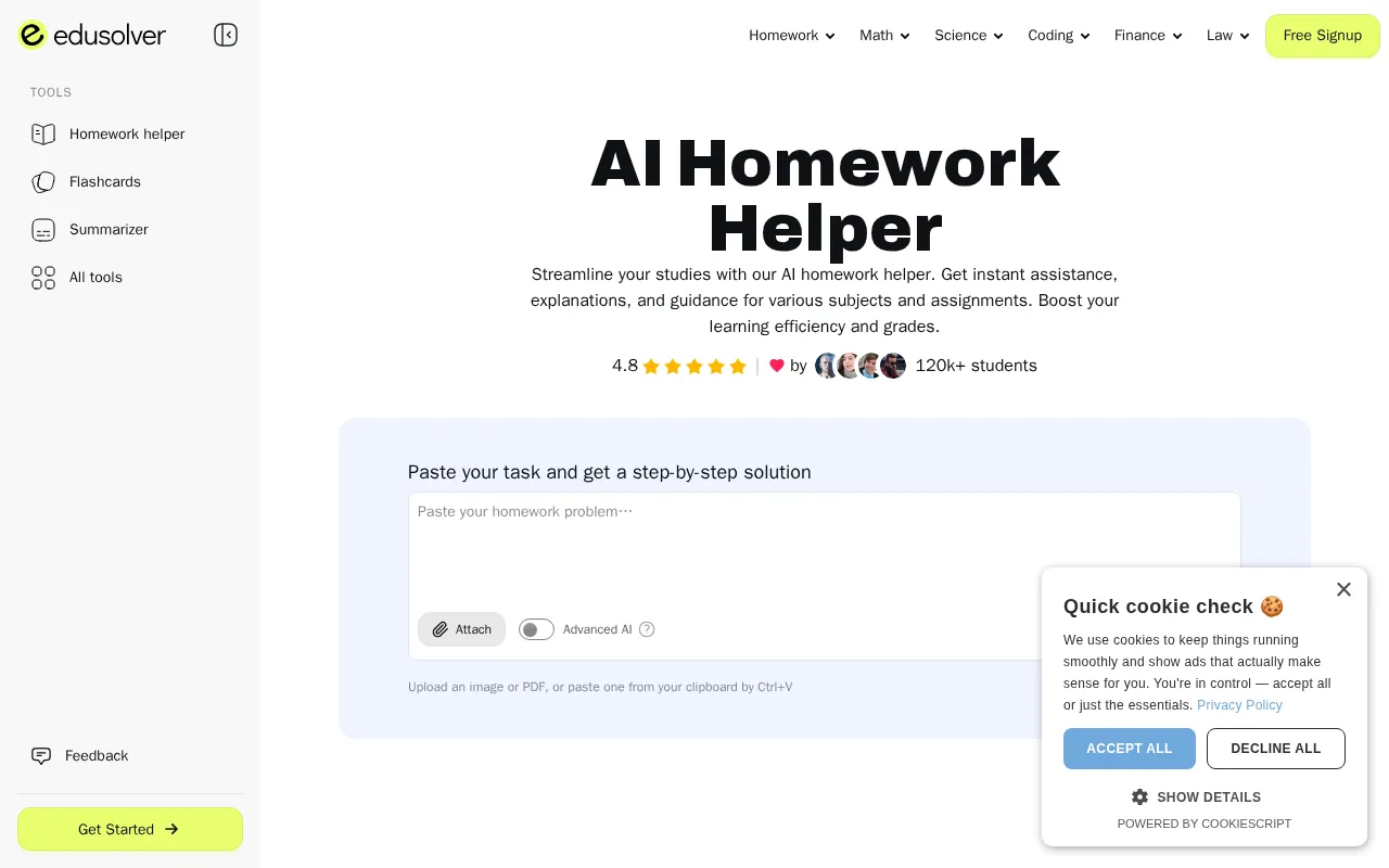 EduSolver — preview screenshot
