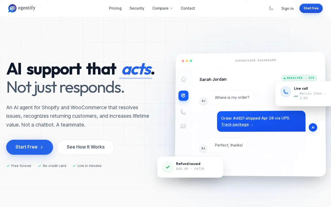 Egentify — preview screenshot