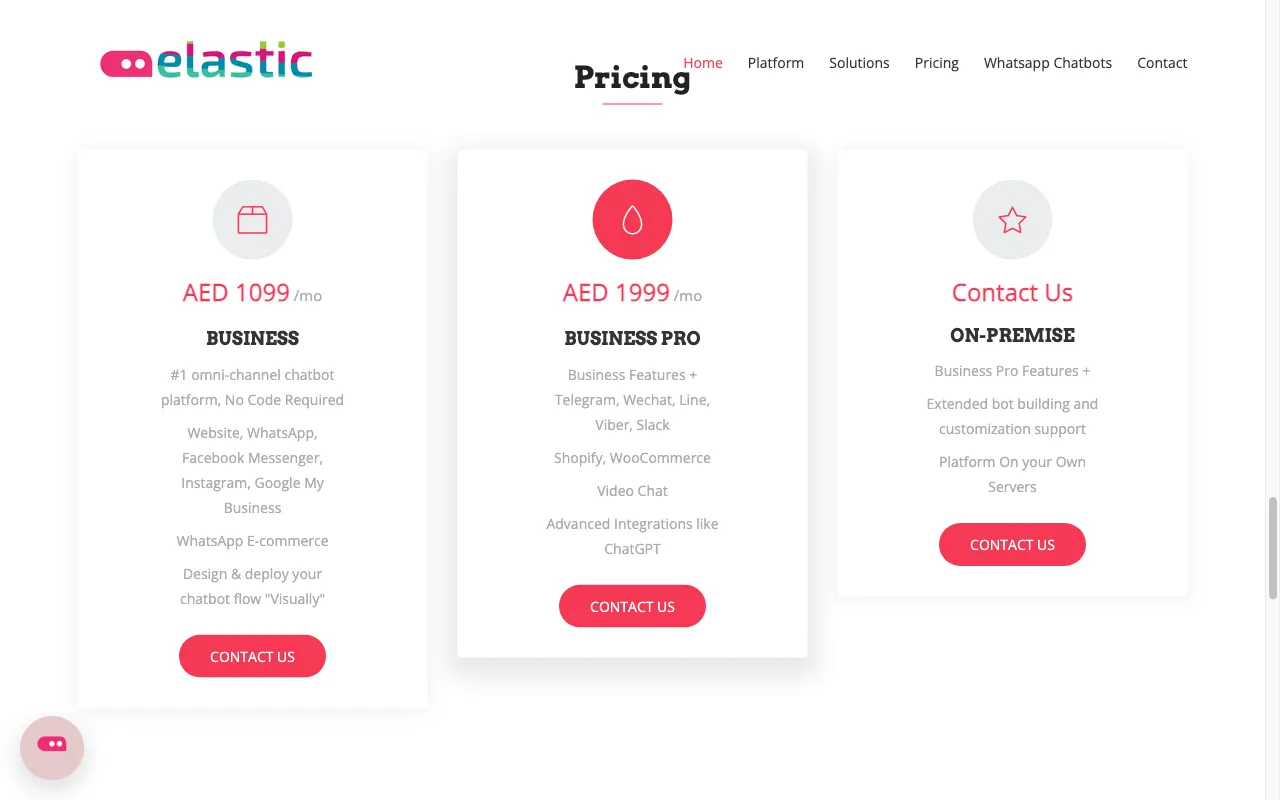 Elastic Bot — pricing page