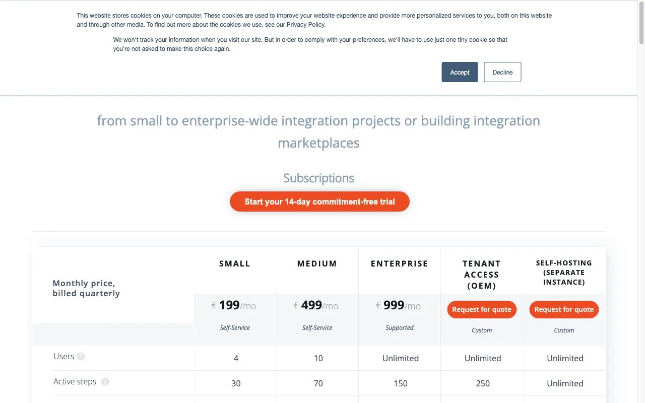 Elastic — pricing page