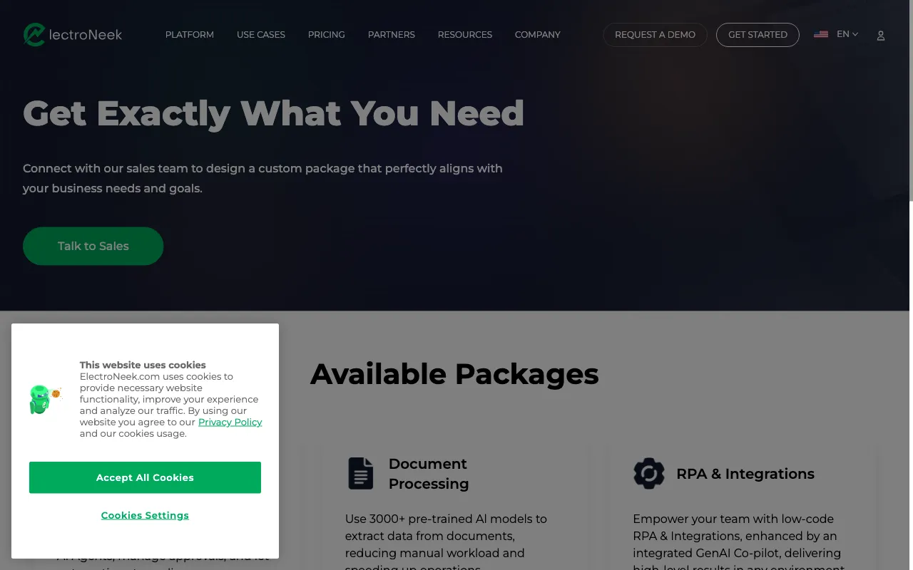 electroneek.com — pricing page