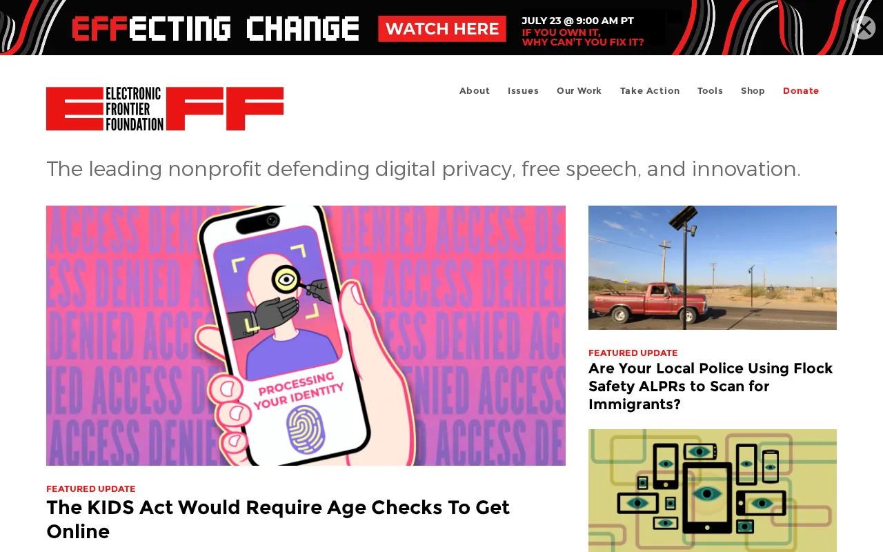 Electronic Frontier Foundation — preview screenshot