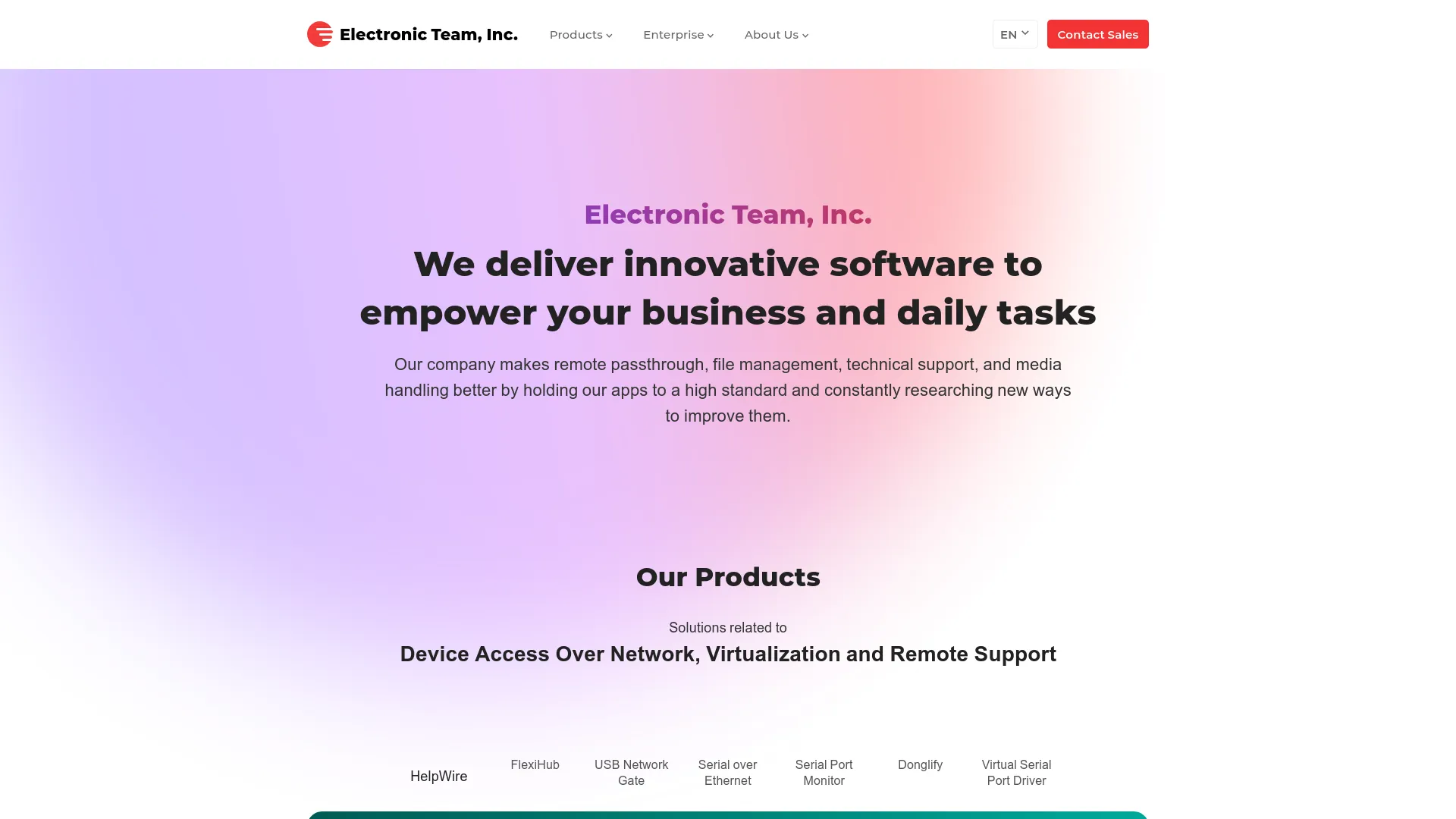 Electronic Team, Inc. — preview screenshot